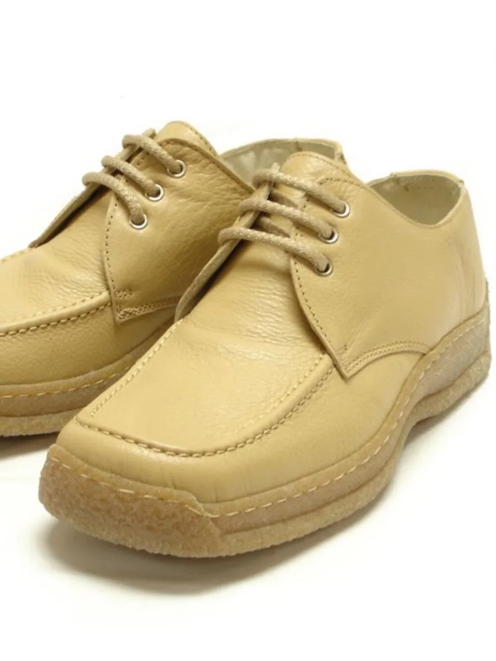 5455 Javier Beige Leather Lace up Pinosos Made in Spain